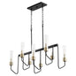 Quorum - 895-8-6980 - Eight Light Chandelier - Helix - Textured Black w/ Aged Brass