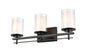 Millennium - 5503-MB - Three Light Wall Sconce - Huderson - Matte Black