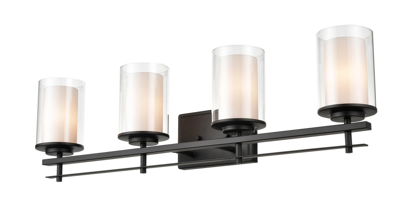 Millennium - 5504-MB - Four Light Wall Sconce - Huderson - Matte Black