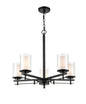 Millennium - 5515-MB - Five Light Chandelier - Huderson - Matte Black