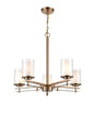 Millennium - 5515-MG - Five Light Chandelier - Huderson - Modern Gold