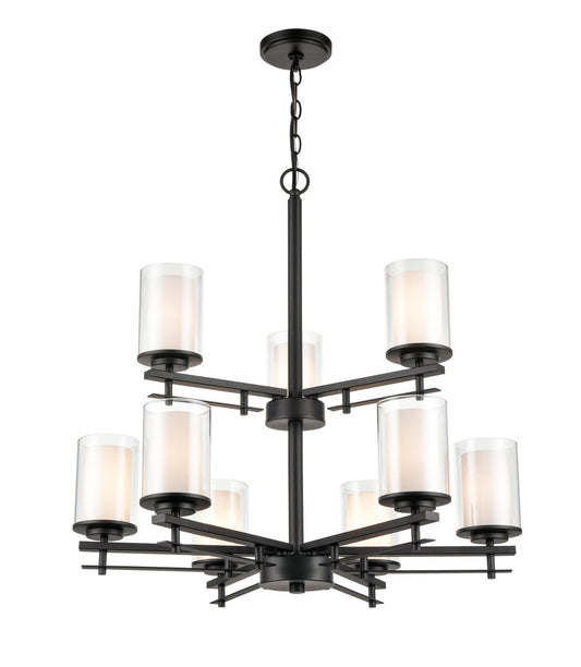 Millennium - 5519-MB - Nine Light Chandelier - Huderson - Matte Black