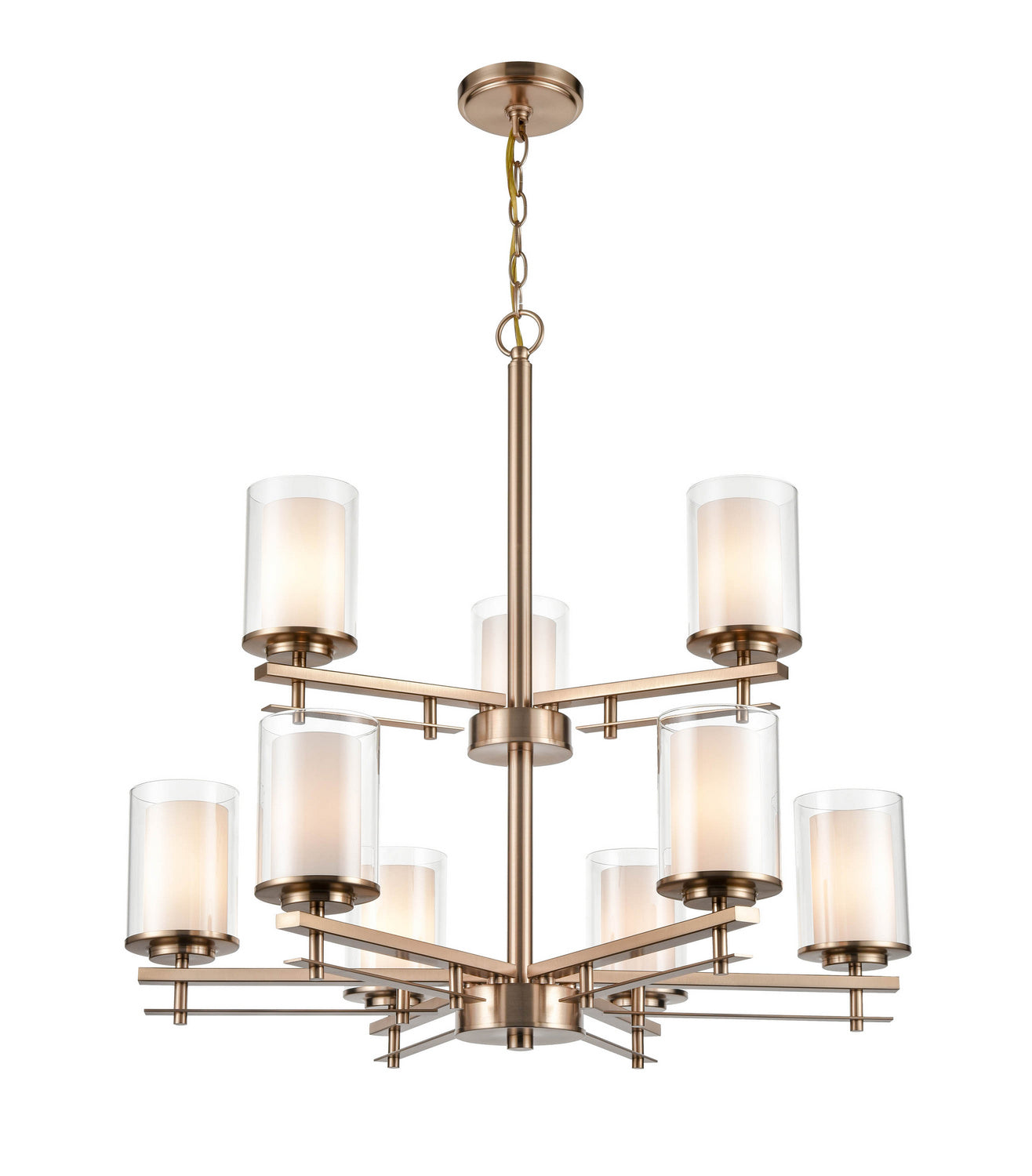 Millennium - 5519-MG - Nine Light Chandelier - Huderson - Modern Gold