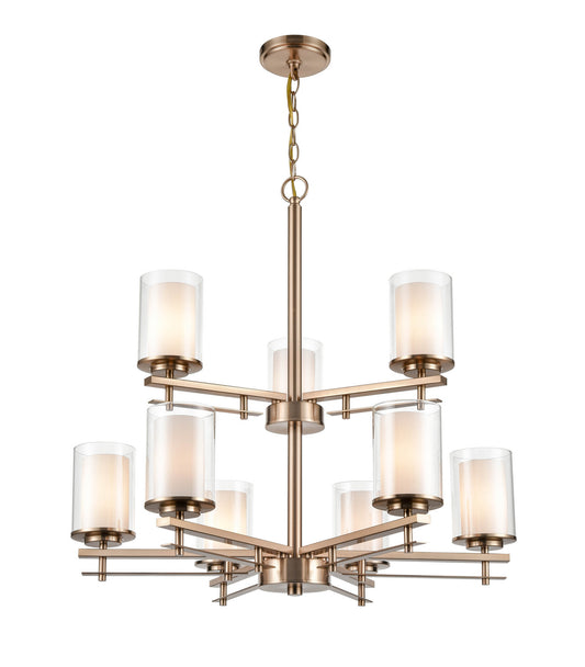 Millennium - 5519-MG - Nine Light Chandelier - Huderson - Modern Gold