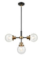 Millennium - 9203-MB/MG - Three Light Pendant - Mellrosa - Matte Black Modern Gold