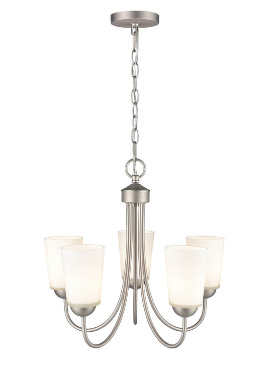 Millennium - 9805-SN - Five Light Chandelier - Ivey Lake - Satin Nickel