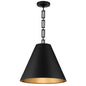 Crystorama - 8687-MK-GA - Three Light Chandelier - Alston - Matte Black / Antique Gold