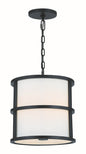 Crystorama - 9593-MK - Three Light Pendant - Hulton - Matte Black