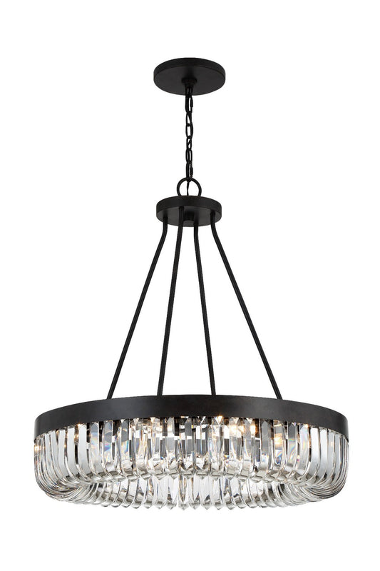 Crystorama - ALI-B2010-CZ - Ten Light Chandelier - Alister - Charcoal Bronze