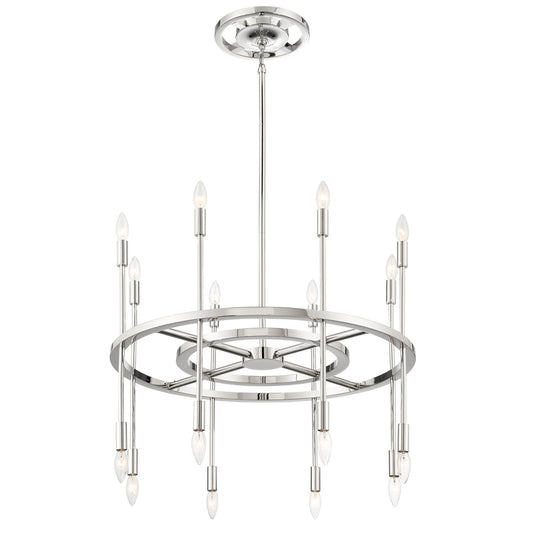 Crystorama - ARS-B4016-PN - 16 Light Chandelier - Aries - Polished Nickel