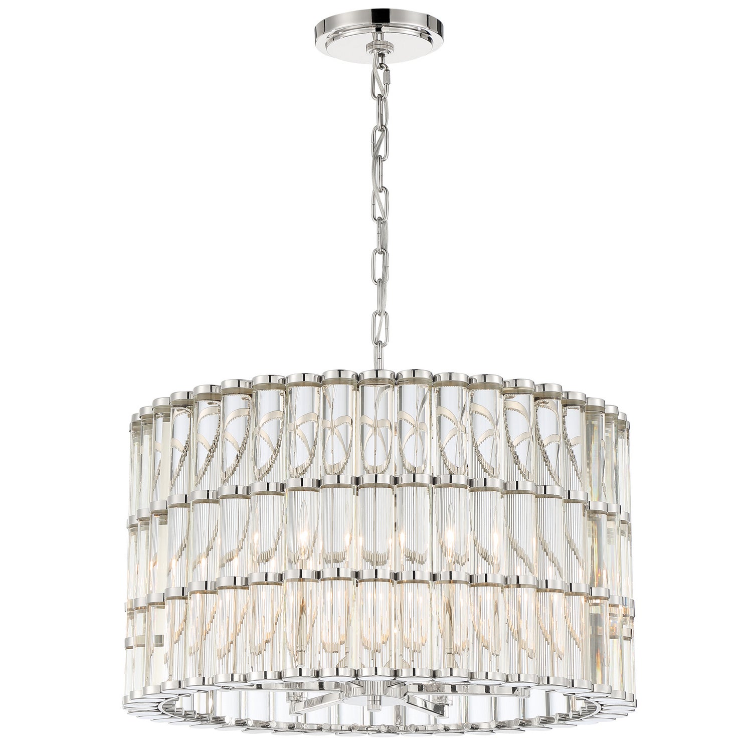 Crystorama - ELL-B3006-PN - Six Light Chandelier - Elliot - Polished Nickel