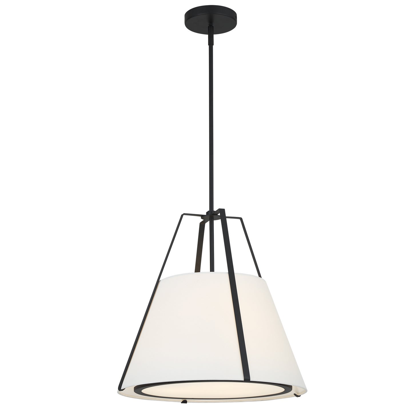 Crystorama - FUL-904-BK - Three Light Pendant - Fulton - Black