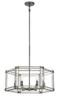 Minka-Lavery - 3856-756 - Six Light Chandelier - Langen Square - Antique Nickel (Painted)