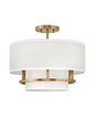 Hinkley - 38893LCB - LED Semi-Flush Mount - Graham - Lacquered Brass