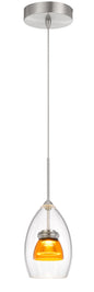 Cal Lighting - UP-128-CL-AMBCL - LED Mini Pendant - Dimmable With Lutron Brand Dimmers: Dvcl-153P, Scl - Clear Yellow