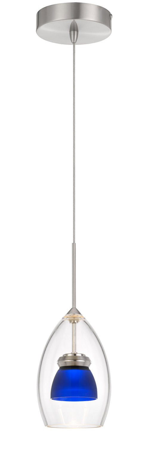 Cal Lighting - UP-128-CL-BLUFR - LED Mini Pendant - Dimmable With Lutron Brand Dimmers: Dvcl-153P, Scl - Frosted Blue