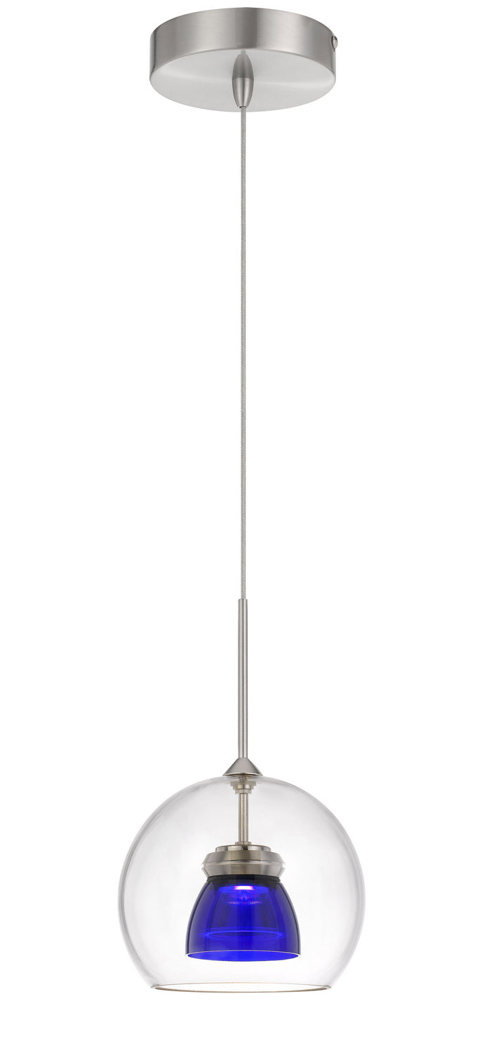 Cal Lighting - UP-335-CL-BLUCL - LED Mini Pendant - Dimmable With Lutron Brand Dimmers: Dvcl-153P, Scl - Clear Blue