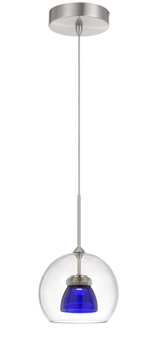Cal Lighting - UP-335-CL-BLUCL - LED Mini Pendant - Dimmable With Lutron Brand Dimmers: Dvcl-153P, Scl - Clear Blue