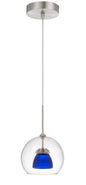 Cal Lighting - UP-335-CL-BLUFR - LED Mini Pendant - Dimmable With Lutron Brand Dimmers: Dvcl-153P, Scl - Frosted Blue