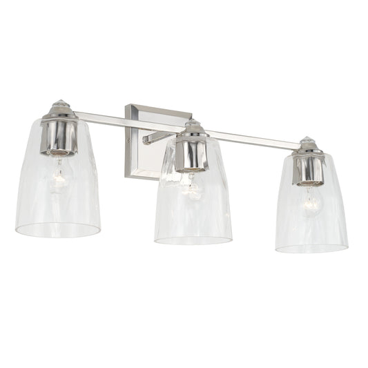 Capital Lighting - 141831PN-509 - Three Light Vanity - Laurent - Polished Nickel