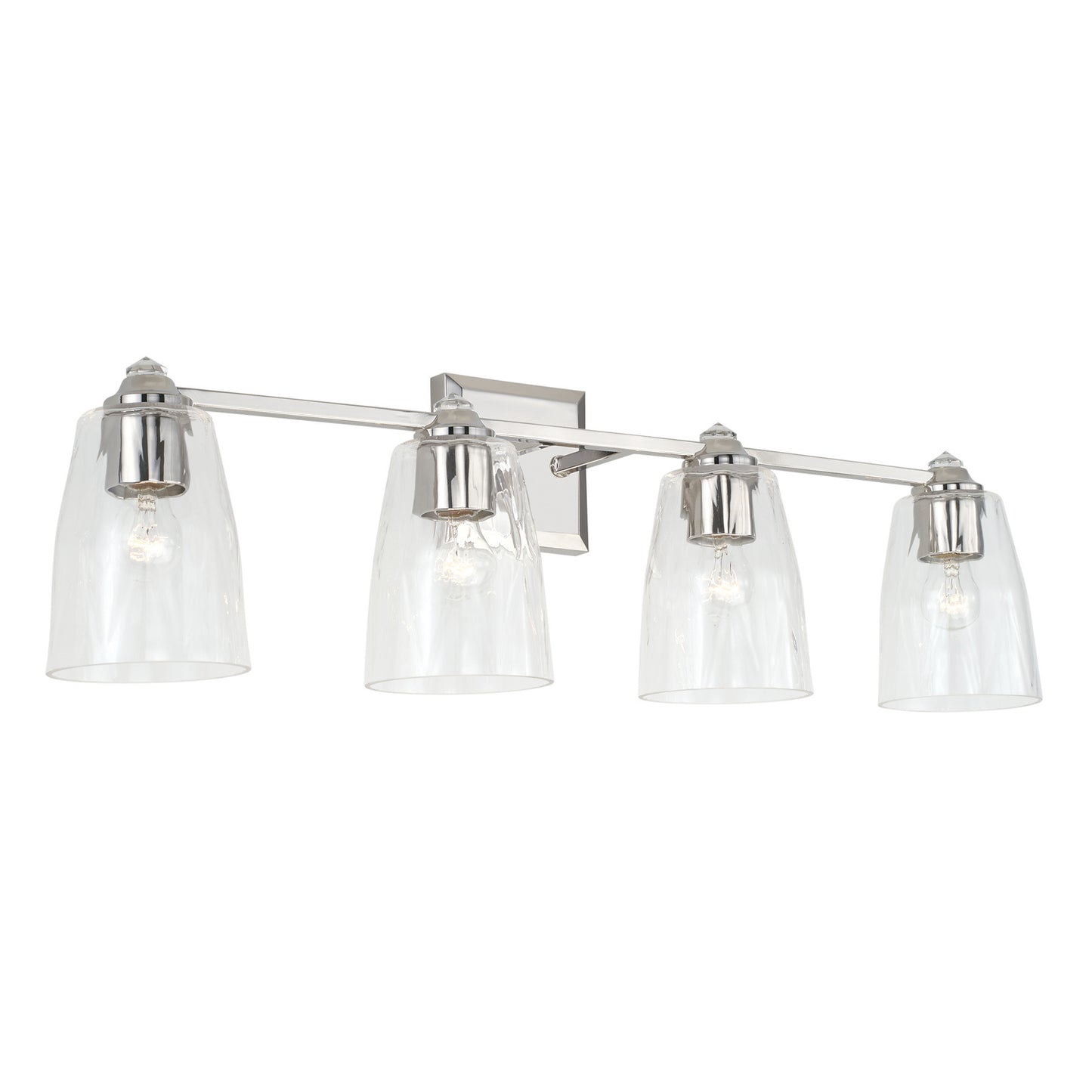 Capital Lighting - 141841PN-509 - Four Light Vanity - Laurent - Polished Nickel