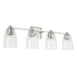 Capital Lighting - 141841PN-509 - Four Light Vanity - Laurent - Polished Nickel