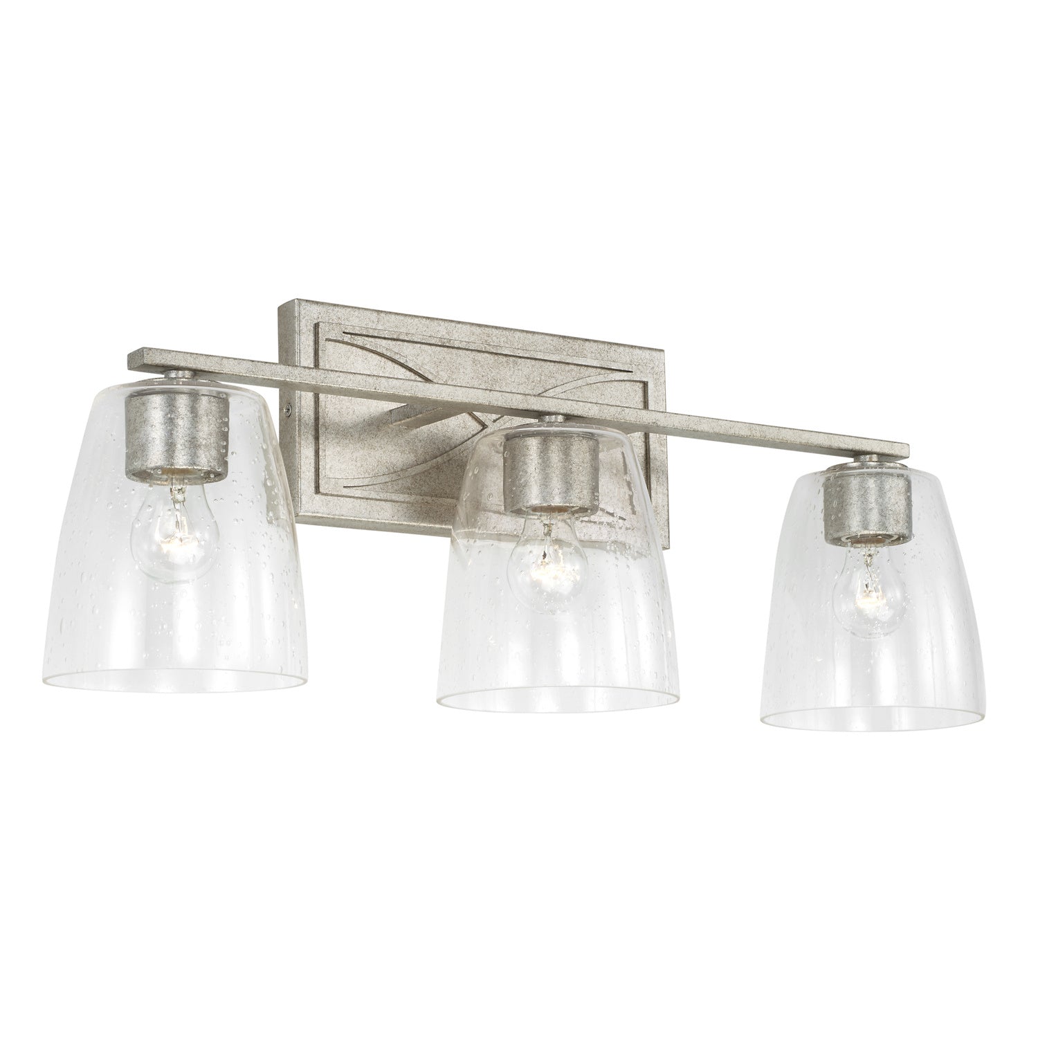 Capital Lighting - 142331AS-488 - Three Light Vanity - Sylvia - Antique Silver