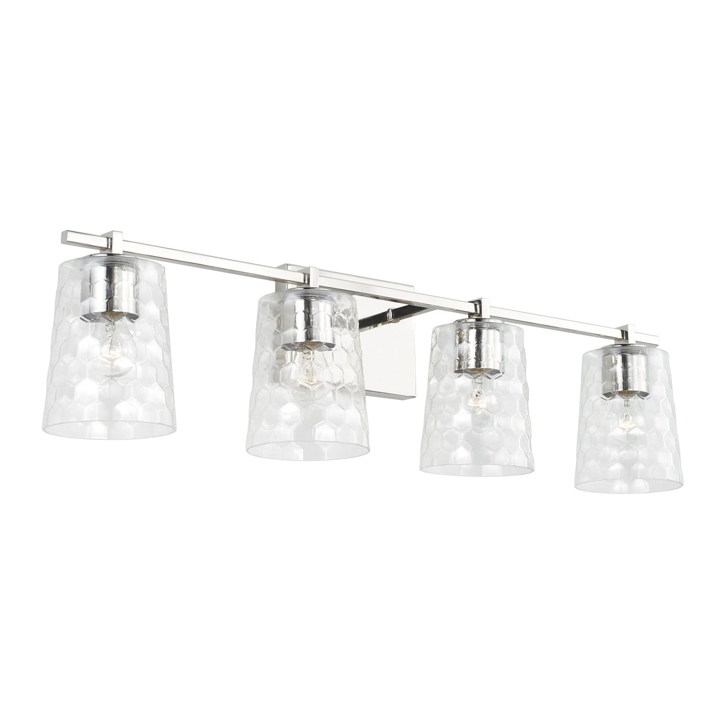 Capital Lighting - 143541PN-517 - Four Light Vanity - Burke - Polished Nickel