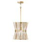 Capital Lighting - 341111NP - One Light Pendant - Bianca - Bleached Natural Rope and Patinaed Brass