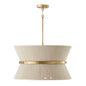 Capital Lighting - 341281NP - Eight Light Pendant - Cecilia - Bleached Natural Rope and Patinaed Brass