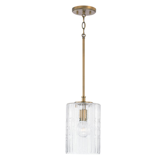 Capital Lighting - 341311AD - One Light Pendant - Emerson - Aged Brass