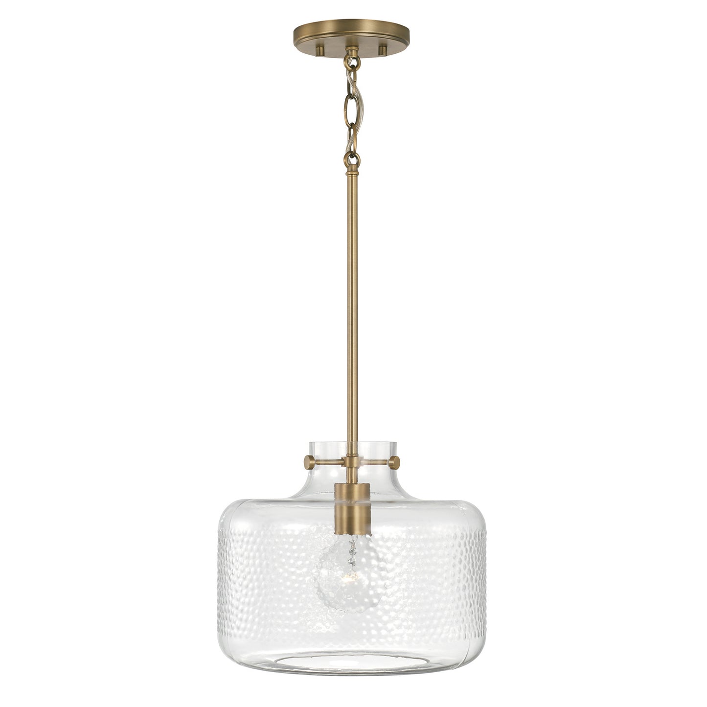 Capital Lighting - 342512AD - One Light Pendant - Brighton - Aged Brass