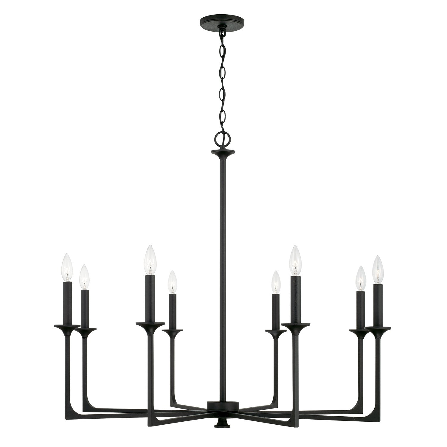 Capital Lighting - 437381BI - Eight Light Chandelier - Clint - Black Iron