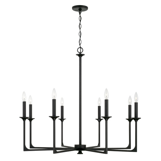 Capital Lighting - 437381BI - Eight Light Chandelier - Clint - Black Iron