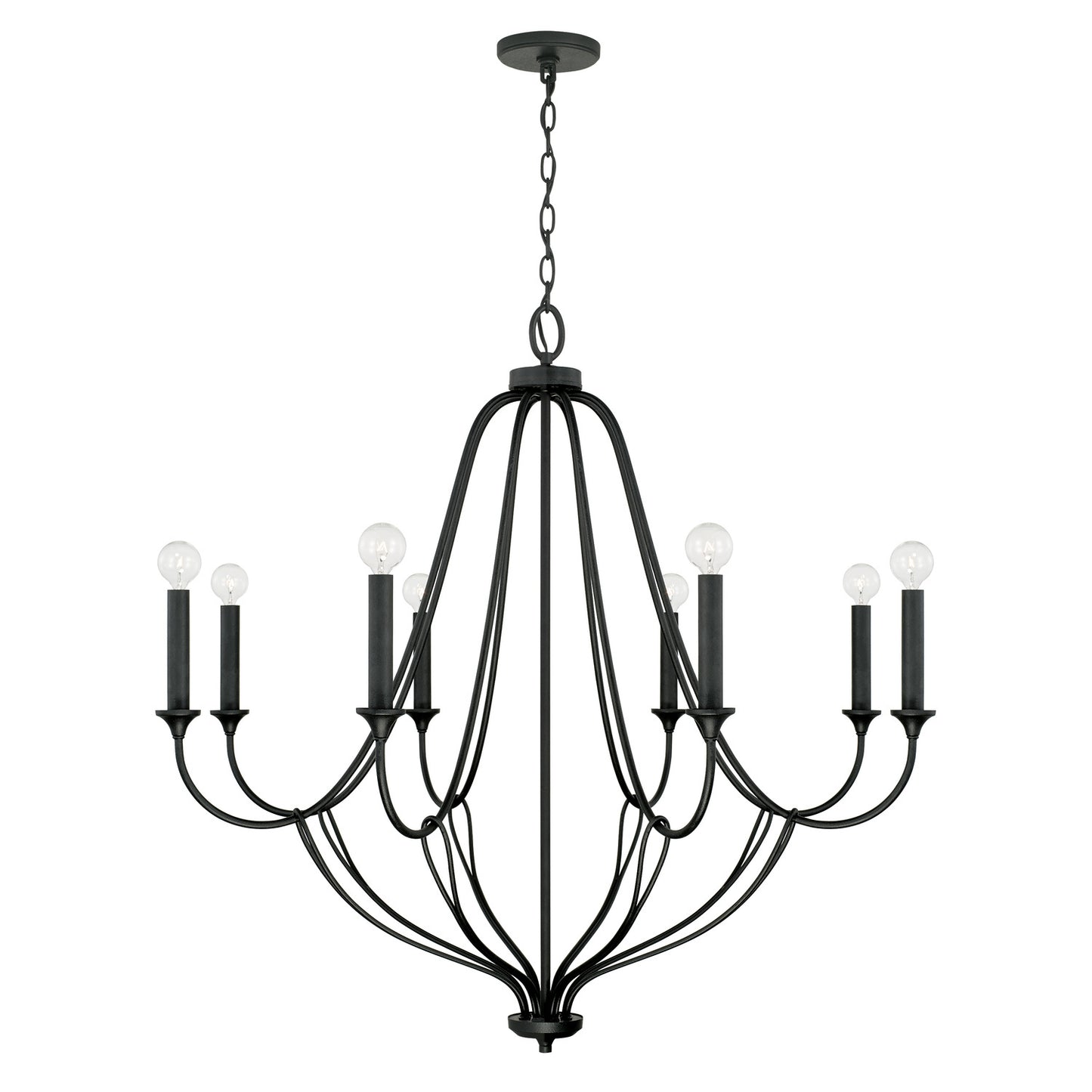 Capital Lighting - 441681BI - Eight Light Chandelier - Bentley - Black Iron