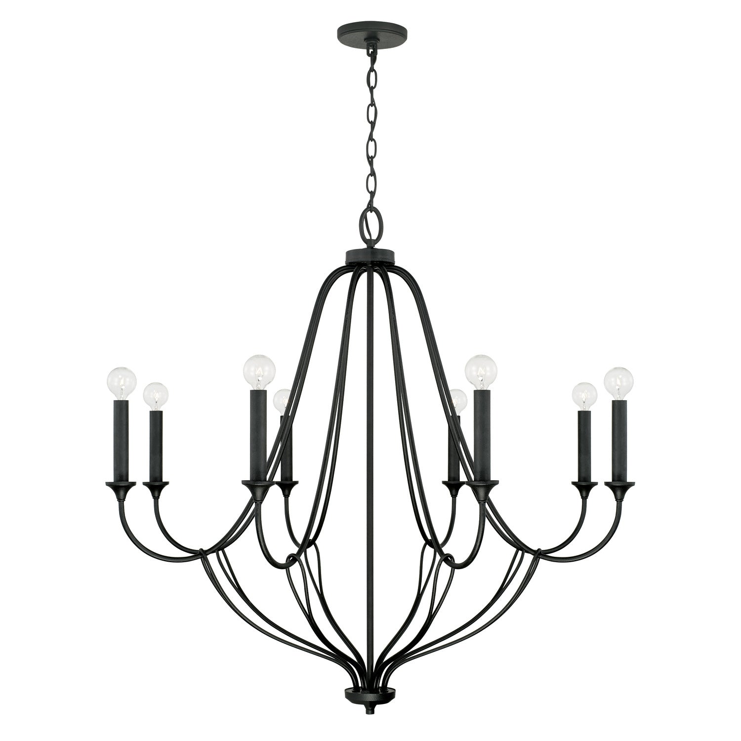 Capital Lighting - 441681BI - Eight Light Chandelier - Bentley - Black Iron