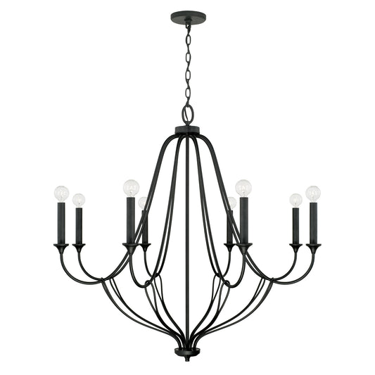 Capital Lighting - 441681BI - Eight Light Chandelier - Bentley - Black Iron