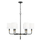 Capital Lighting - 441961YA-702 - Six Light Chandelier - Beckham - Glossy Black and Aged Brass