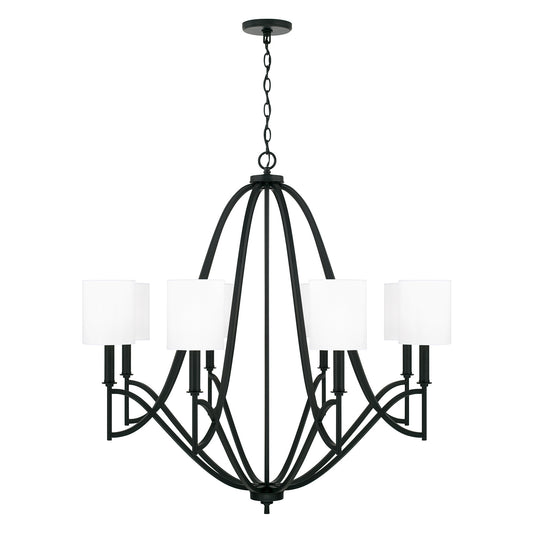 Capital Lighting - 442381MB-701 - Eight Light Chandelier - Sylvia - Matte Black