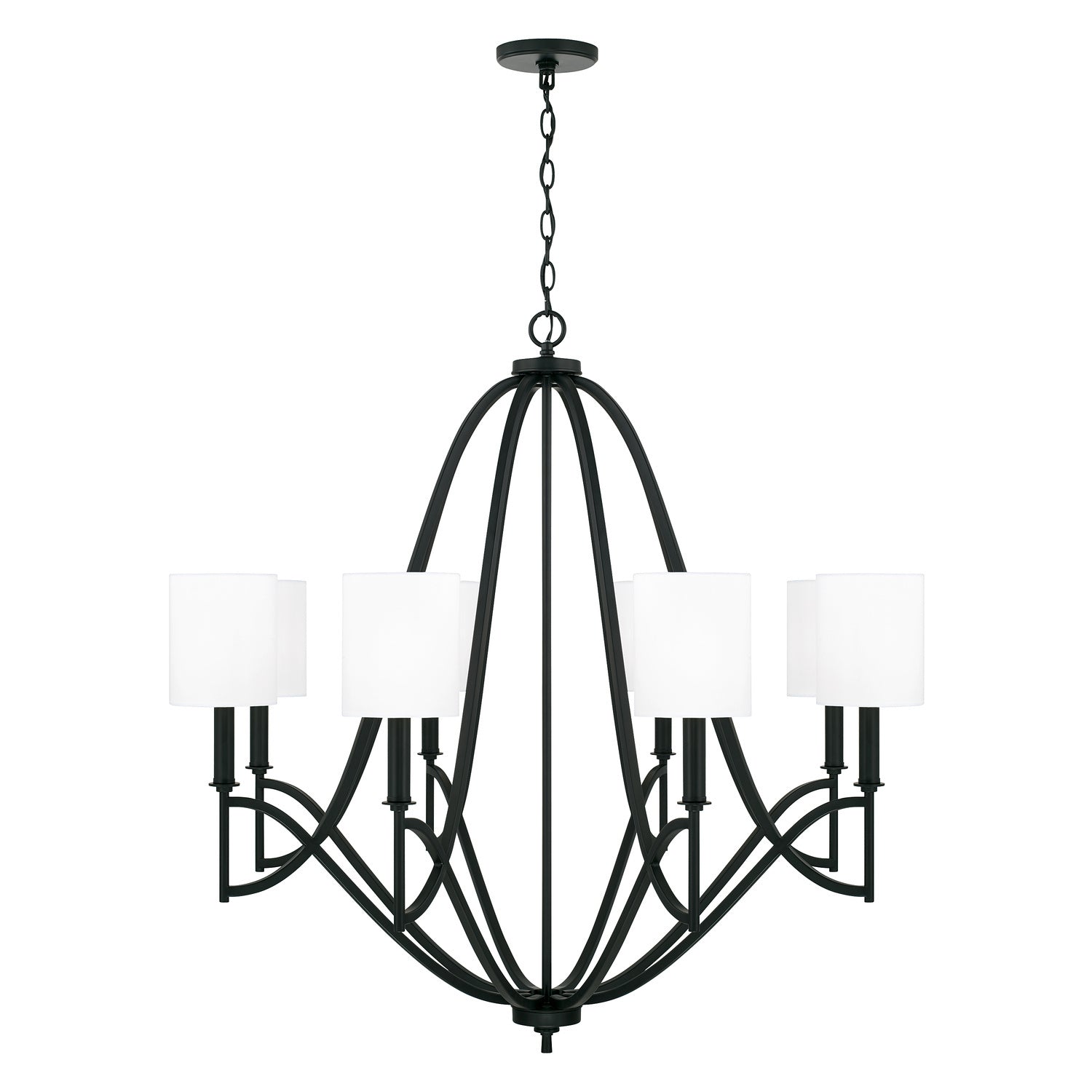 Capital Lighting - 442381MB-701 - Eight Light Chandelier - Sylvia - Matte Black