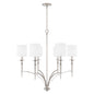 Capital Lighting - 442661PN-701 - Six Light Chandelier - Abbie - Polished Nickel