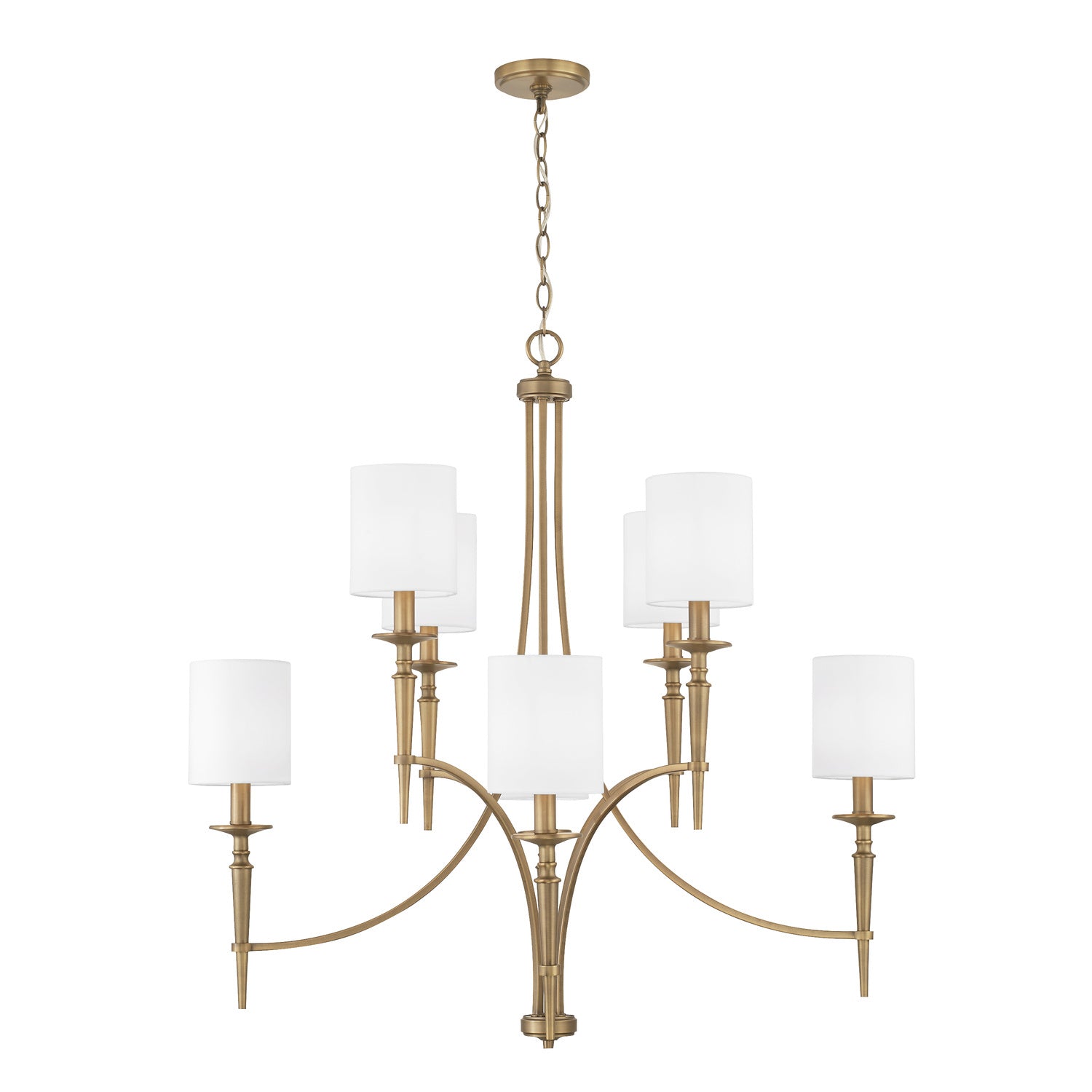 Capital Lighting - 442681AD-701 - Eight Light Chandelier - Abbie - Aged Brass