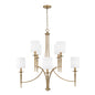 Capital Lighting - 442681AD-701 - Eight Light Chandelier - Abbie - Aged Brass