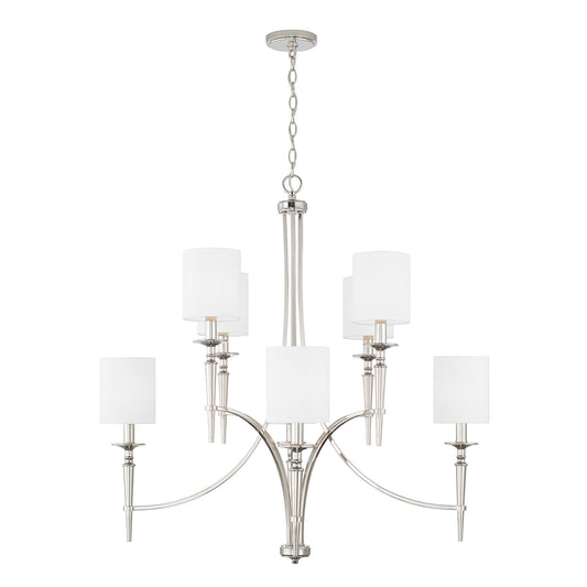 Capital Lighting - 442681PN-701 - Eight Light Chandelier - Abbie - Polished Nickel