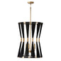 Capital Lighting - 541141KP - Four Light Foyer Pendant - Bianca - Black Rope and Patinaed Brass