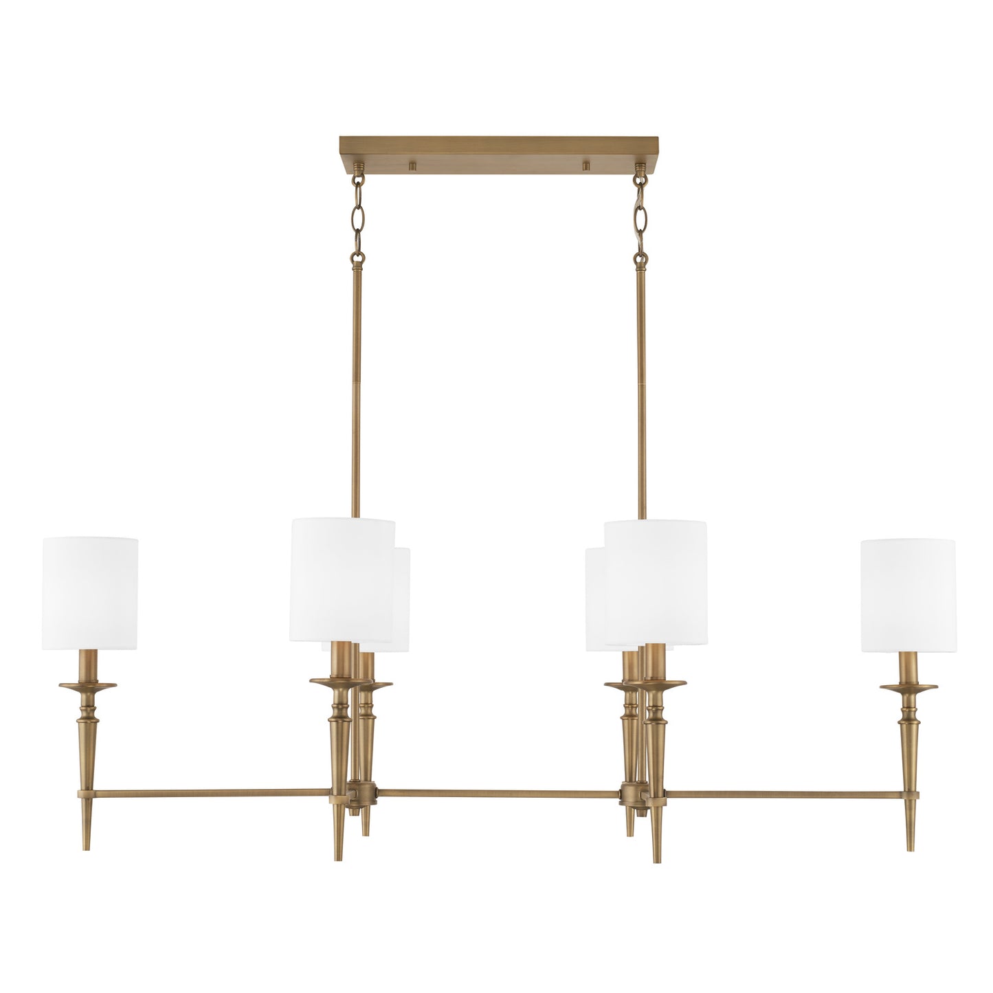 Capital Lighting - 842661AD-701 - Six Light Island Pendant - Abbie - Aged Brass