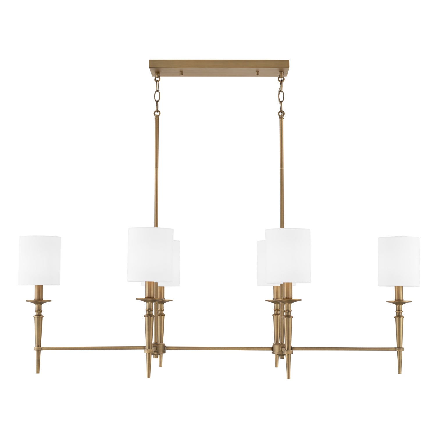 Capital Lighting - 842661AD-701 - Six Light Island Pendant - Abbie - Aged Brass