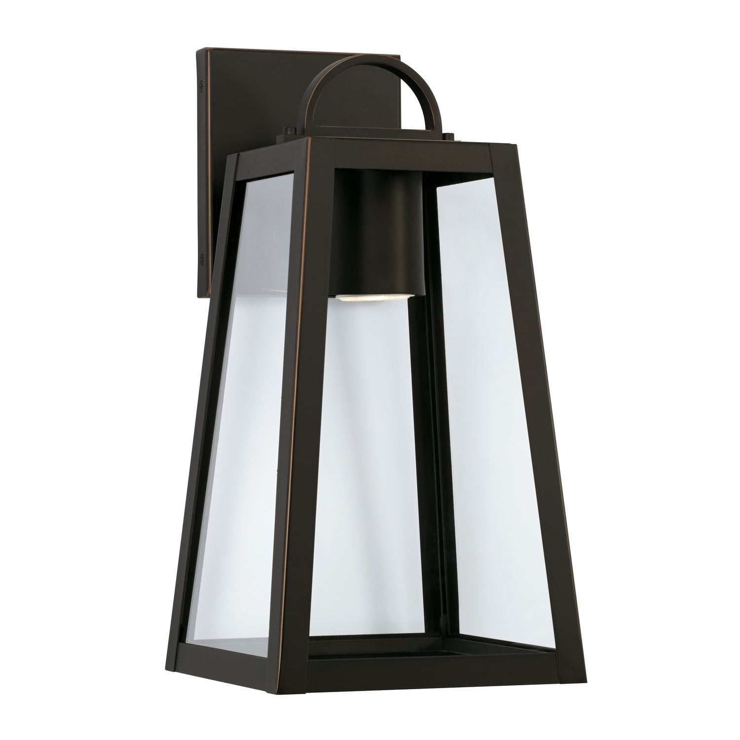 Capital Lighting - 943711OZ-GL - One Light Outdoor Wall Lantern - Leighton - Oiled Bronze