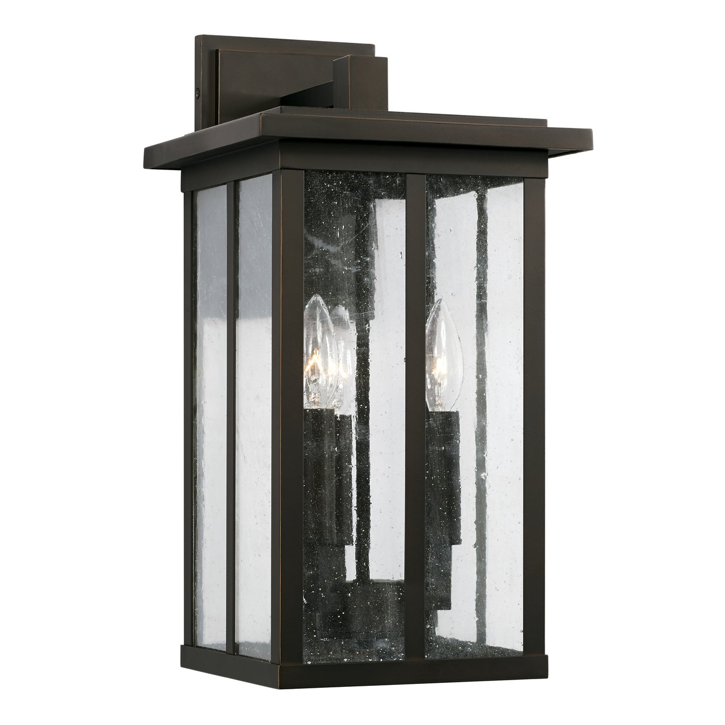 Capital Lighting - 943832OZ - Three Light Outdoor Wall Lantern - Barrett - Oiled Bronze