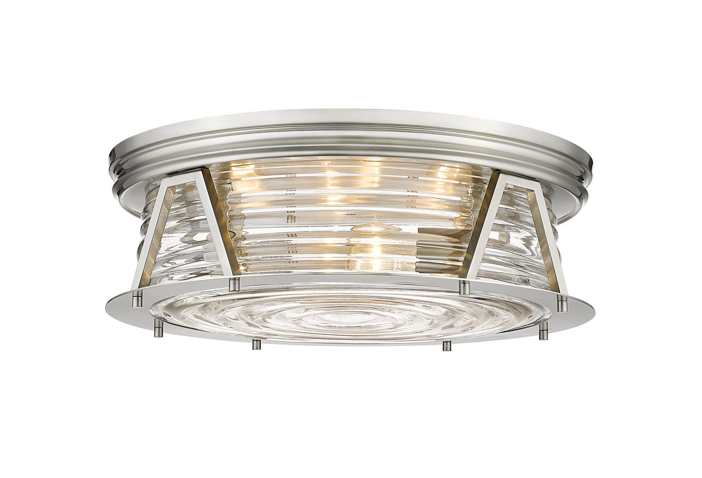 Z-Lite - 491F4-BN - Four Light Flush Mount - Cape Harbor - Brushed Nickel